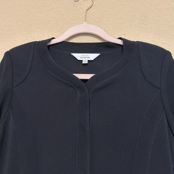 Exclusively Misook Knit Blazer Jacket Women Small Button Front Career Minimalist - Picture 4 of 8